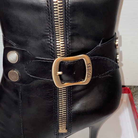 Guess by Marciano Black Leather Boots-$90 - Picture 5 of 9